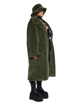 Current Mood Outerwear|Plus*Virtual Insanity Faux Fur Coat And Hat