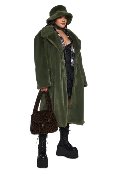 Current Mood Outerwear|Plus*Virtual Insanity Faux Fur Coat And Hat