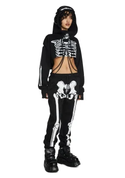 Trickz N' Treatz Bottoms|Pants*Wake The Dead Skeleton Joggers