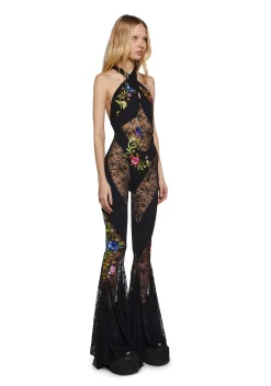 Club Exx Jumpsuits & Rompers*Walking Goddess Embroidered Jumpsuit