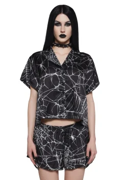 Widow Lingerie|Plus*Walking Into Spiderwebs PJ Set
