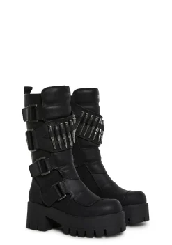 DARKER WAVS Boots*Warp Bullet Combat Boots