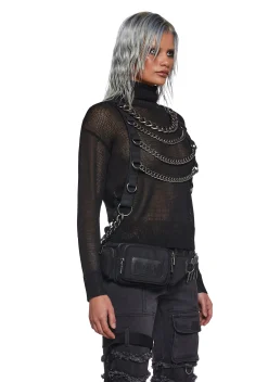 DARKER WAVS Outerwear|Sweatshirts & Hoodies*Warp Chain Harness Sweater