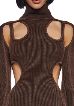 DARKER WAVS Dresses*Warp Cut-Out Bodycon Dress
