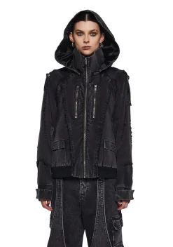 DARKER WAVS Outerwear|Sweatshirts & Hoodies*Warp Denim Bomber Jacket