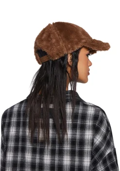 DARKER WAVS Hats*Warp Faux Fur Baseball Cap