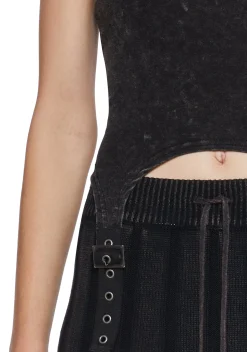 DARKER WAVS Tops|Plus*Warp Garter Strap Baby Tee