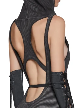 DARKER WAVS Jumpsuits & Rompers*Warp Knit Hooded Jumpsuit