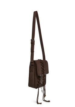 DARKER WAVS Bags*Warp Lace-Up Messenger Bag
