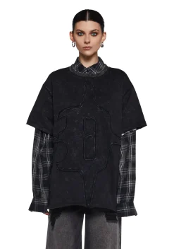 DARKER WAVS Tops*Warp Oversized Tee
