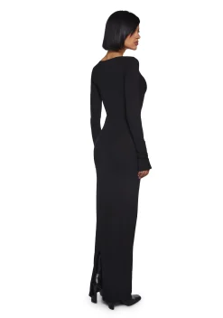 DARKER WAVS Dresses*Warp Thermal Maxi Dress With Cut Outs