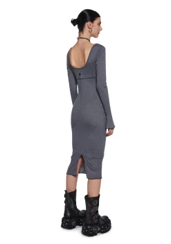 DARKER WAVS Dresses*Warp Thermal Midi Dress