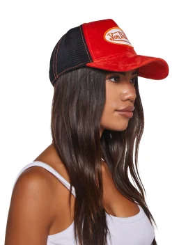 Von Dutch Hats*White And Red Trucker Hat