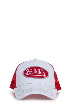 Von Dutch Hats*White And Red Trucker Hat