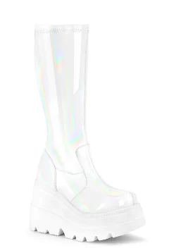 Demonia Boots|Platforms*White Shook Up Platform Boots