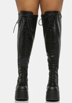 Demonia Boots*Wide Calf Rave Royalty Thigh High Boots