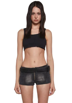 Funk Plus Belts & Harnesses*Wide Pyramid Studded Belt - Black