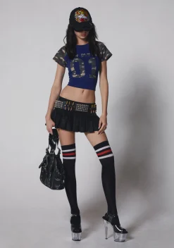 Funk Plus Belts & Harnesses*Wide Pyramid Studded Belt - Pink