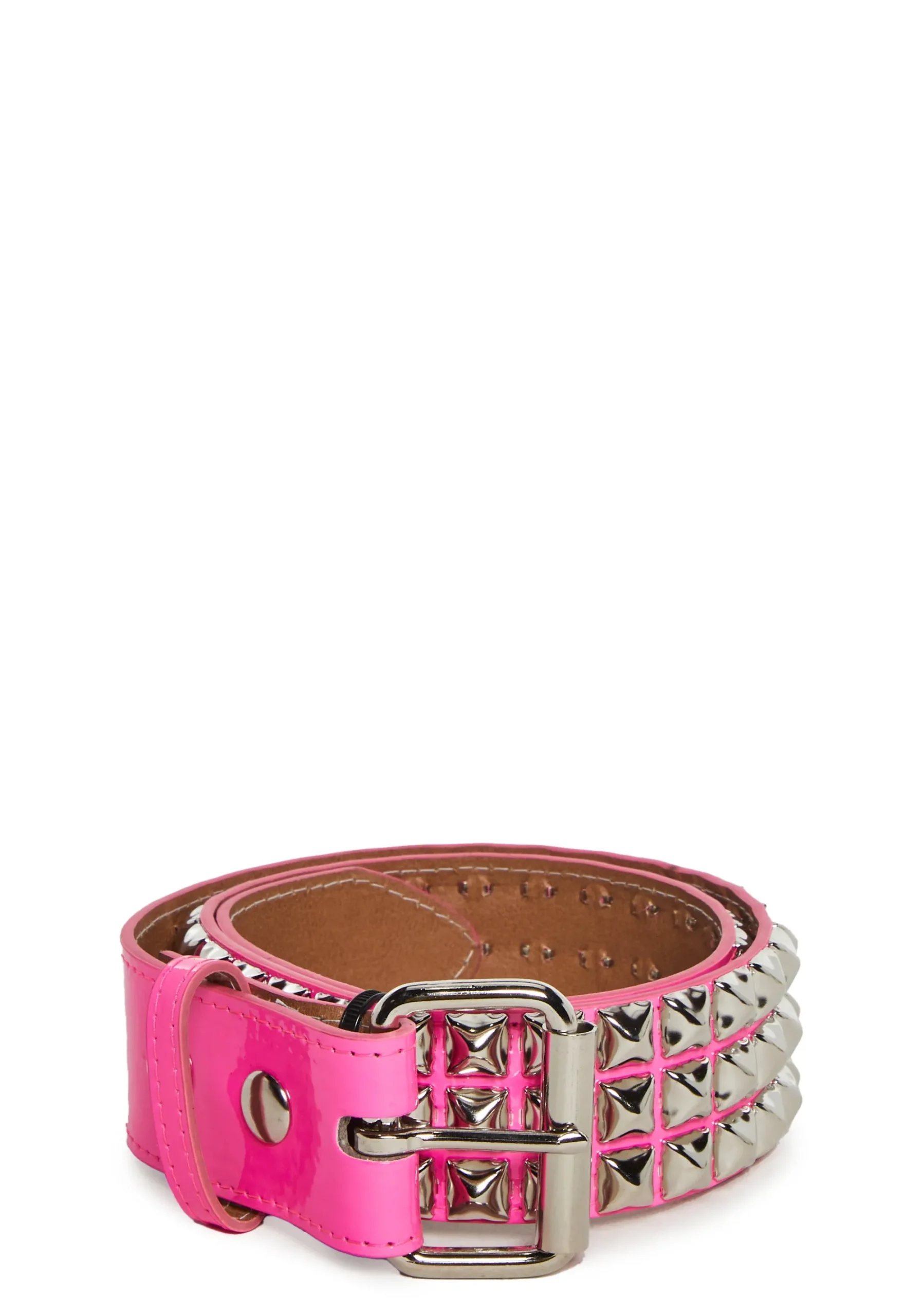 Funk Plus Belts & Harnesses*Wide Pyramid Studded Belt - Pink
