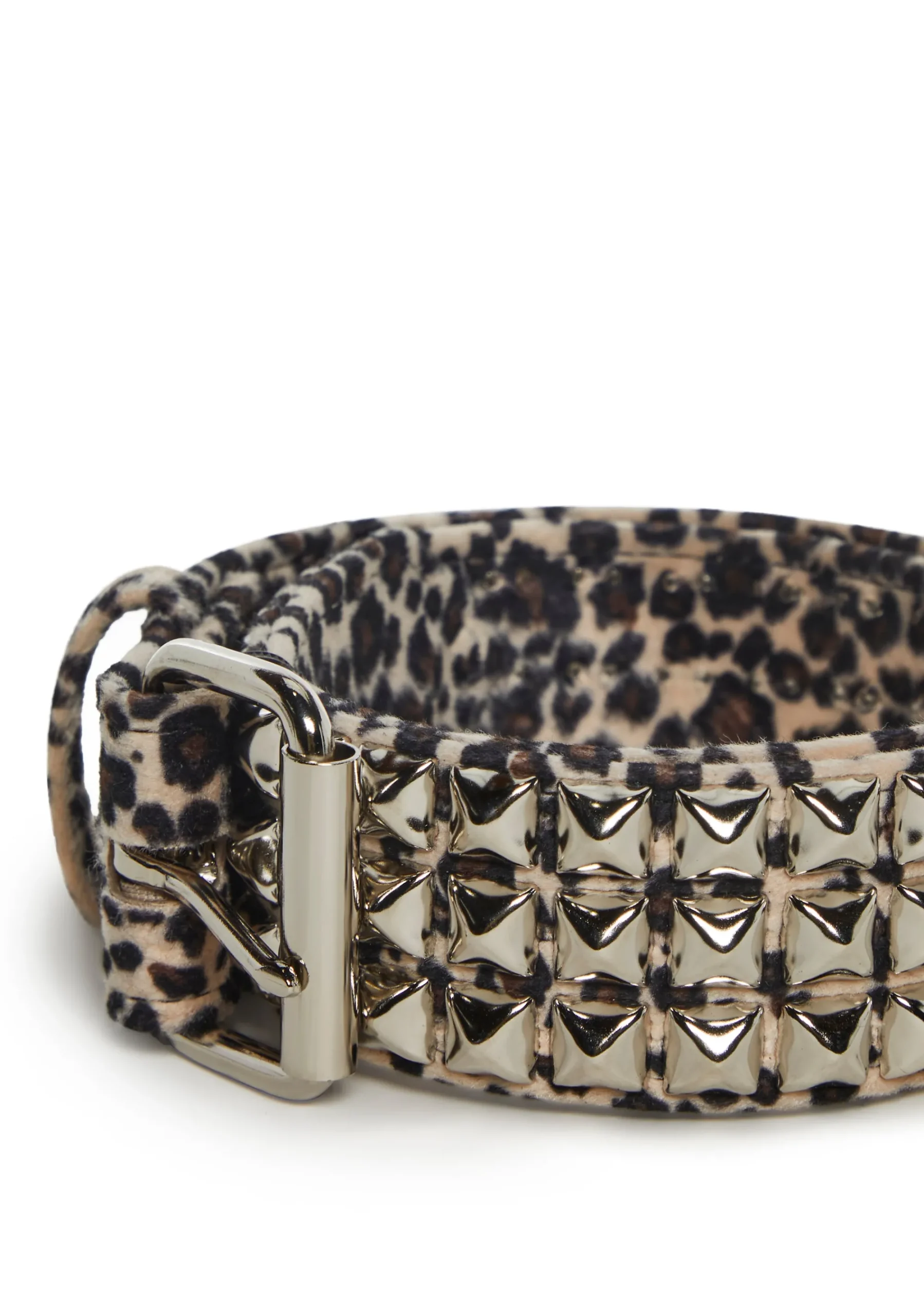 Funk Plus Belts & Harnesses*Wide Pyramid Studded Belt - Leopard