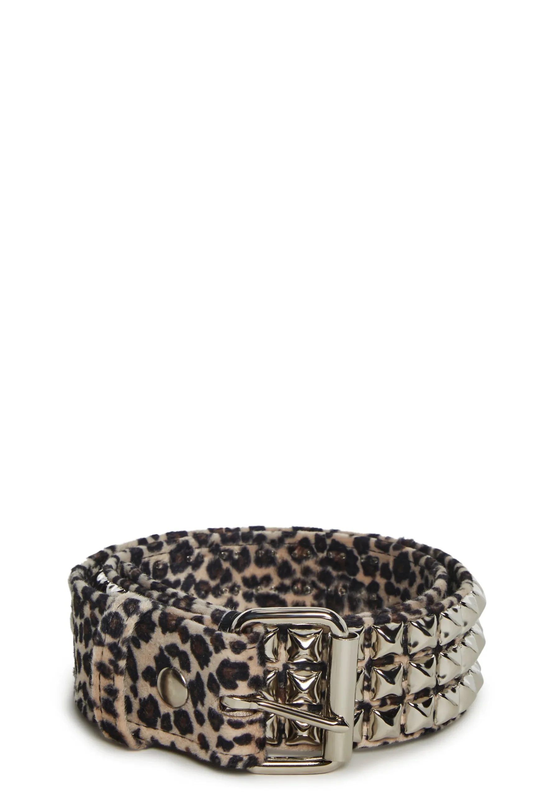 Funk Plus Belts & Harnesses*Wide Pyramid Studded Belt - Leopard