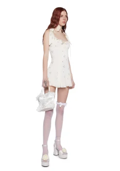 Sugar Thrillz Dresses|Mini Dresses*Wildflower Fables Mini Dress - Ivory