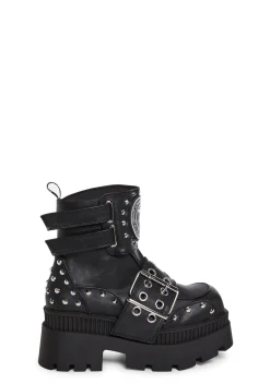 Demonia Boots*Wrath-58 Platform Ankle Boots