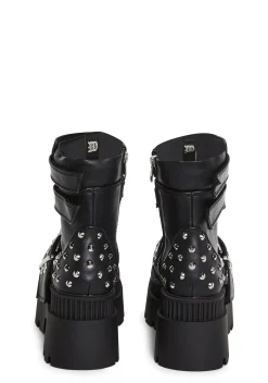 Demonia Boots*Wrath-58 Platform Ankle Boots