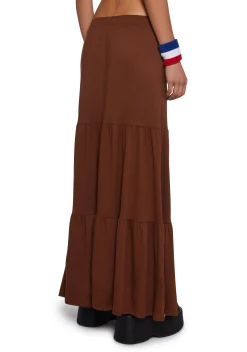 x_Heart & Hips Bottoms|Skirts*Y2K Beats Maxi Skirt - Brown